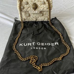 Kurt Geiger bag cream with gold treading